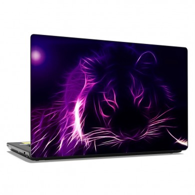Наклейка на ноутбук - Violet neon tiger Наклейка на ноутбук - Violet neon tiger