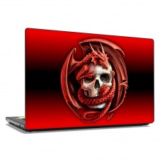 Наклейка на ноутбук - Red dragon skull