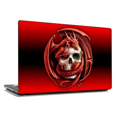 Наклейка на ноутбук - Red dragon skull Наклейка на ноутбук - Red dragon skull