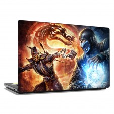 Наклейка на ноутбук - Scorpion and Sub-zero fight