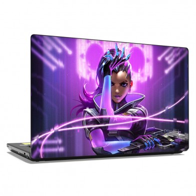 Наклейка на ноутбук - Overwatch beautiful Sombra Наклейка на ноутбук - Overwatch beautiful Sombra