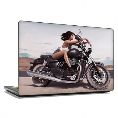 Наклейка на ноутбук - Harley girl Наклейка на ноутбук - Harley girl