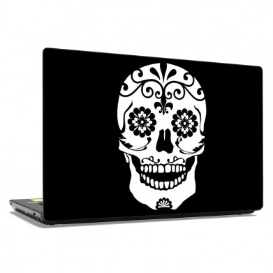 Наклейка на ноутбук - Sugar Skull Black Наклейка на ноутбук - Sugar Skull Black