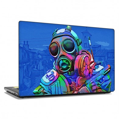 Наклейка на ноутбук - Counter-Strike gaz mask paint Наклейка на ноутбук - Counter-Strike gaz mask paint