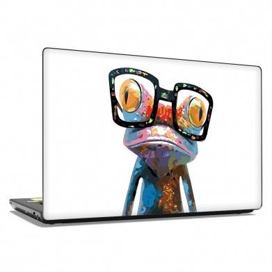 Наклейка на ноутбук - Geeky frog Наклейка на ноутбук - Geeky frog
