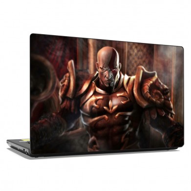 Наклейка на ноутбук - God Of War Кратос в доспехах Наклейка на ноутбук - God Of War Кратос в доспехах