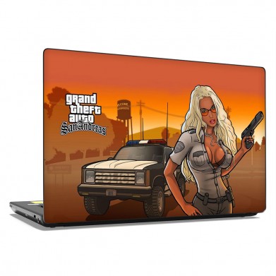 Наклейка на ноутбук - Grand theft auto San andreas Наклейка на ноутбук - Grand theft auto San andreas