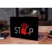 Наклейка на ноутбук - STOP Наклейка на ноутбук - STOP