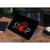 Наклейка на ноутбук - STOP Наклейка на ноутбук - STOP