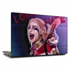 Наклейка на ноутбук - Harley Quinn Love and hate