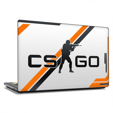 Наклейка на ноутбук - Counter-Strike orange black Наклейка на ноутбук - Counter-Strike orange black