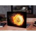 Наклейка на ноутбук - Burning bitcoin Наклейка на ноутбук - Burning bitcoin