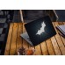Наклейка на ноутбук - Batman white cracks logo Наклейка на ноутбук - Batman white cracks logo