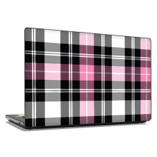 Наклейка на ноутбук - Pink Plaid