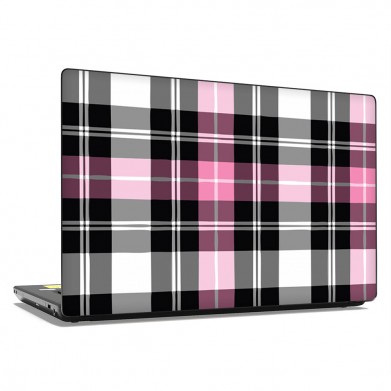 Наклейка на ноутбук - Pink Plaid