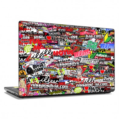 Наклейка на ноутбук - Stickerbomb Tuned Наклейка на ноутбук - Stickerbomb Tuned