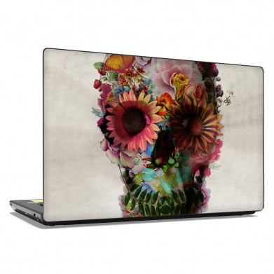 Наклейка на ноутбук - Bouquet Skull