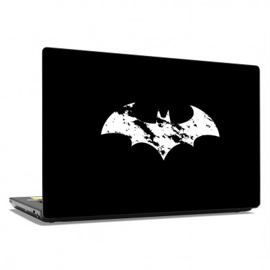 Наклейка на ноутбук - Batman white logo Наклейка на ноутбук - Batman white logo