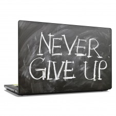 Наклейка на ноутбук - Never give up