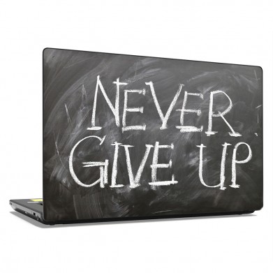 Наклейка на ноутбук - Never give up Наклейка на ноутбук - Never give up