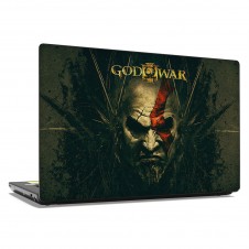 Наклейка на ноутбук - God Of War man face