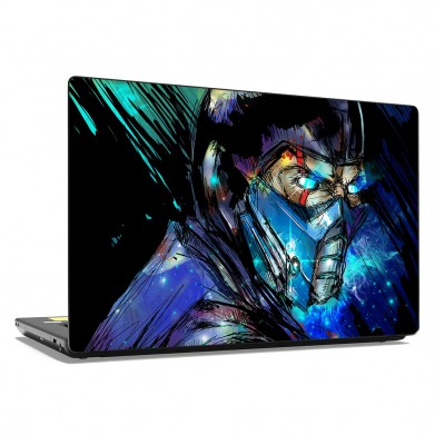 Наклейка на ноутбук - Mortal Kombat Sub-zero art Наклейка на ноутбук - Mortal Kombat Sub-zero art