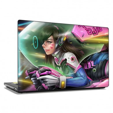 Наклейка на ноутбук - Overwatch D va Girl Наклейка на ноутбук - Overwatch D va Girl