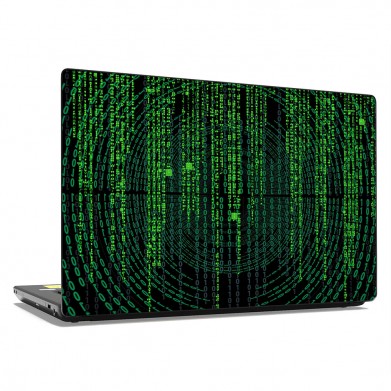 Наклейка на ноутбук - Round matrix Наклейка на ноутбук - Round matrix