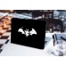 Наклейка на ноутбук - Batman white logo Наклейка на ноутбук - Batman white logo
