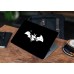 Наклейка на ноутбук - Batman white logo Наклейка на ноутбук - Batman white logo