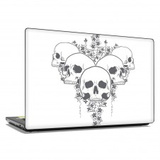 Наклейка на ноутбук - Floral Skulls