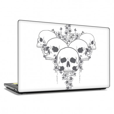 Наклейка на ноутбук - Floral Skulls Наклейка на ноутбук - Floral Skulls
