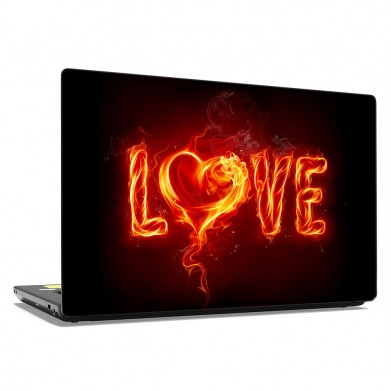 Наклейка на ноутбук - Fire LOVE Наклейка на ноутбук - Fire LOVE
