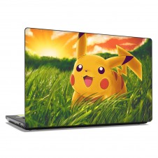 Наклейка на ноутбук - Pikachu in grass