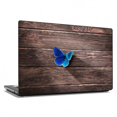 Наклейка на ноутбук - Butterfly on boards