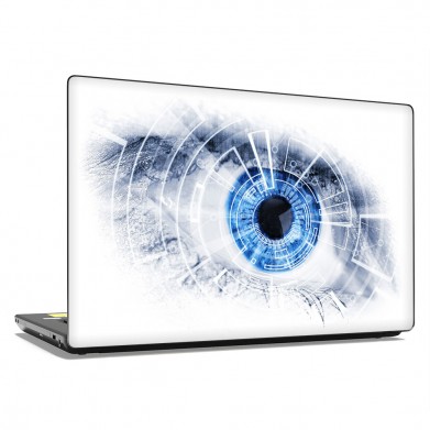 Наклейка на ноутбук - Digital white eye Наклейка на ноутбук - Digital white eye