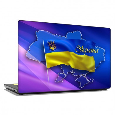 Наклейка на ноутбук - Прапор України