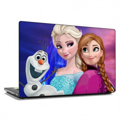 Наклейка на ноутбук - Frozen Эльза, Анна и Олаф Наклейка на ноутбук - Frozen Эльза, Анна и Олаф