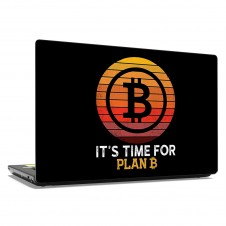 Наклейка на ноутбук - Time for pla Bitcoin