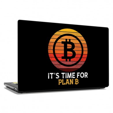 Наклейка на ноутбук - Time for pla Bitcoin Наклейка на ноутбук - Time for pla Bitcoin