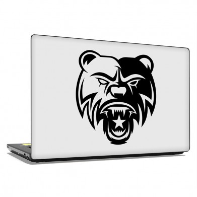 Наклейка на ноутбук - Bear star logo