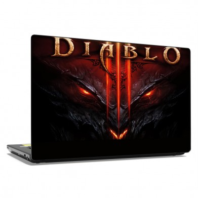 Наклейка на ноутбук - Diablo 3 Demon logo Наклейка на ноутбук - Diablo 3 Demon logo