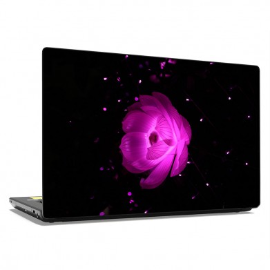 Наклейка на ноутбук - Pink glowing flower Наклейка на ноутбук - Pink glowing flower