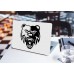 Наклейка на ноутбук - Bear star logo